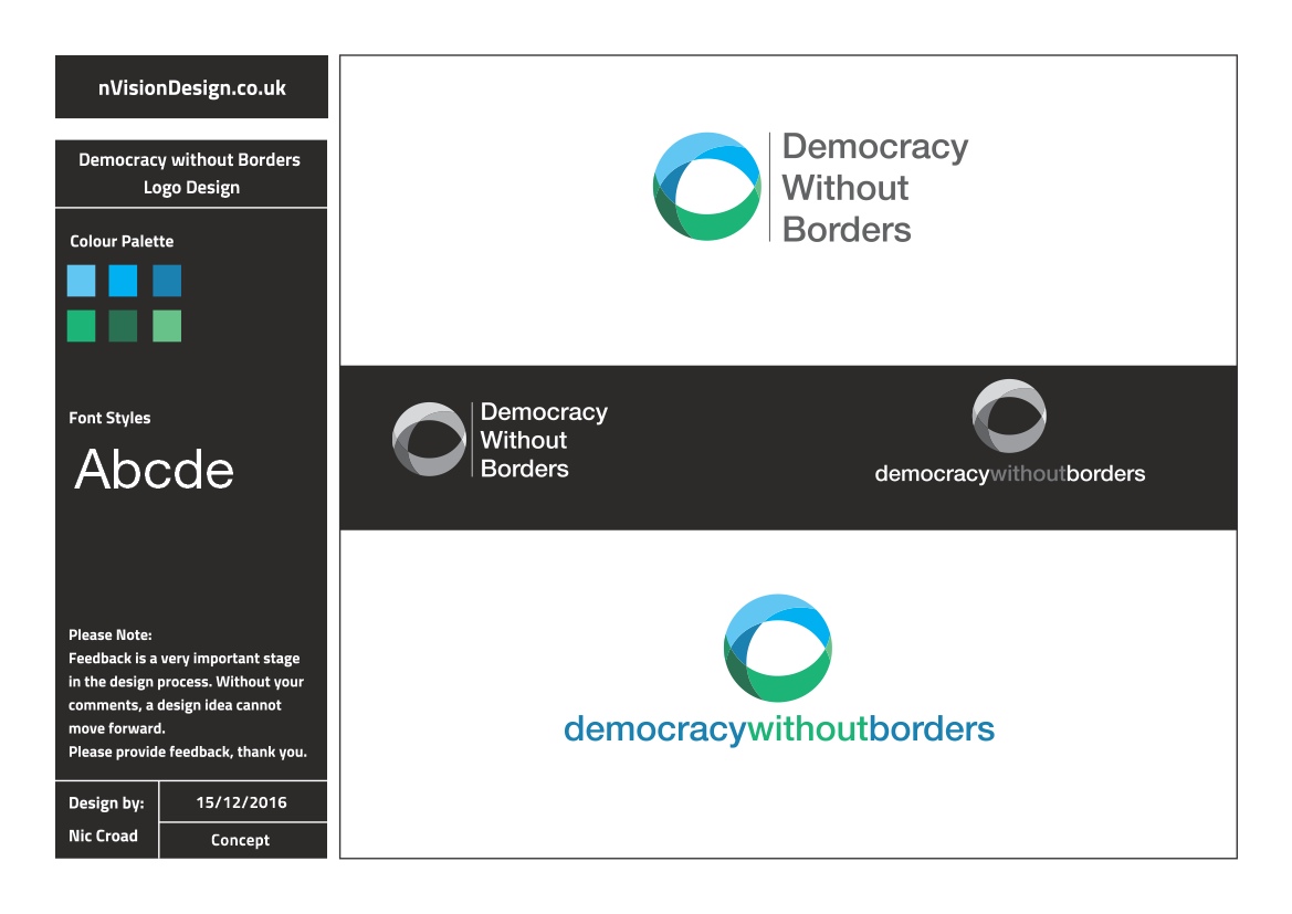 Diseño de Logo por nvisiondesign.co.uk para Democracy Without Borders | Diseño #13017134