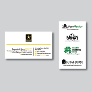 Business Card Design by Verified artistry (Design garden) for FamVestor | Design: #13692952