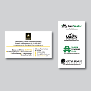 Business Card Design by Verified artistry (Design garden) for FamVestor | Design: #13692981
