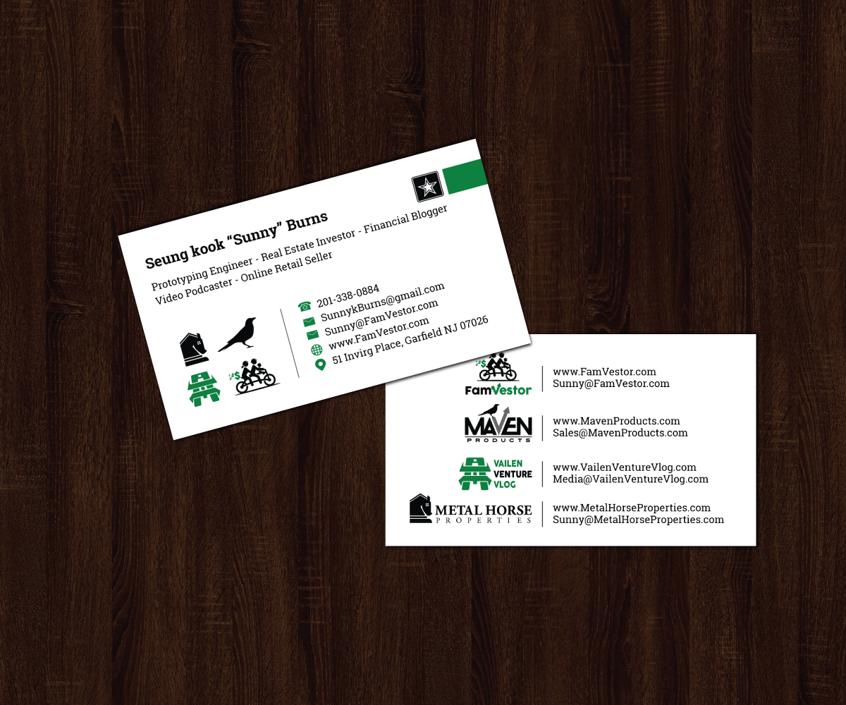 Business Card Design by JK18 for FamVestor | Design #13672186