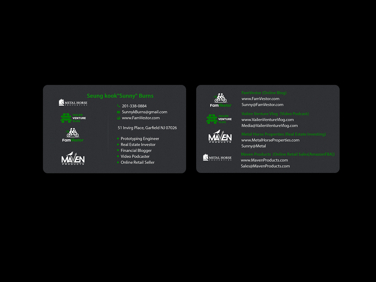 Business Card Design by Creations Box 2015 for FamVestor | Design #13669642