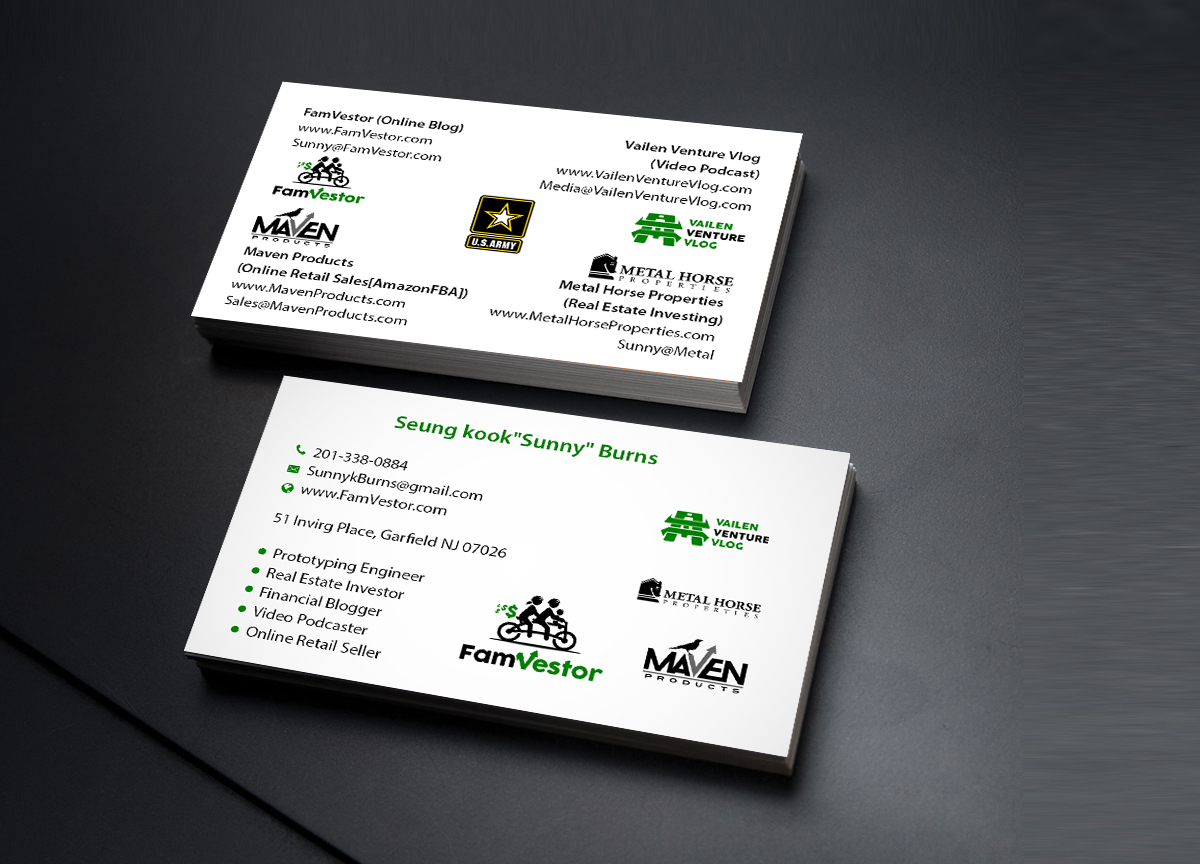 Business Card Design by Creations Box 2015 for FamVestor | Design #13669643