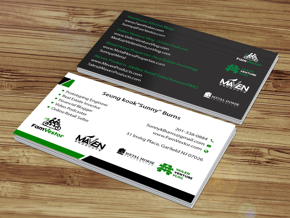 Business Card Design by Creations Box 2015 for FamVestor | Design #13669645