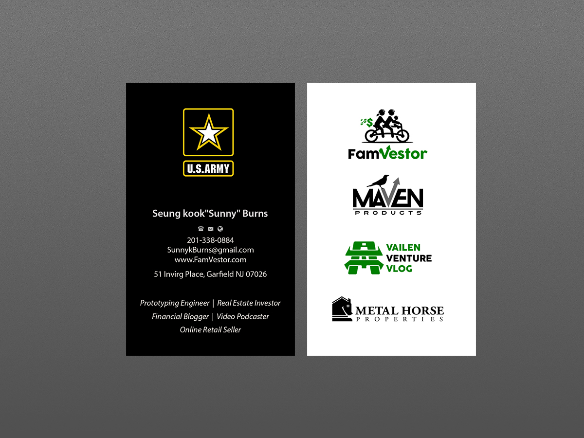 Business Card Design by Creations Box 2015 for FamVestor | Design #13669647