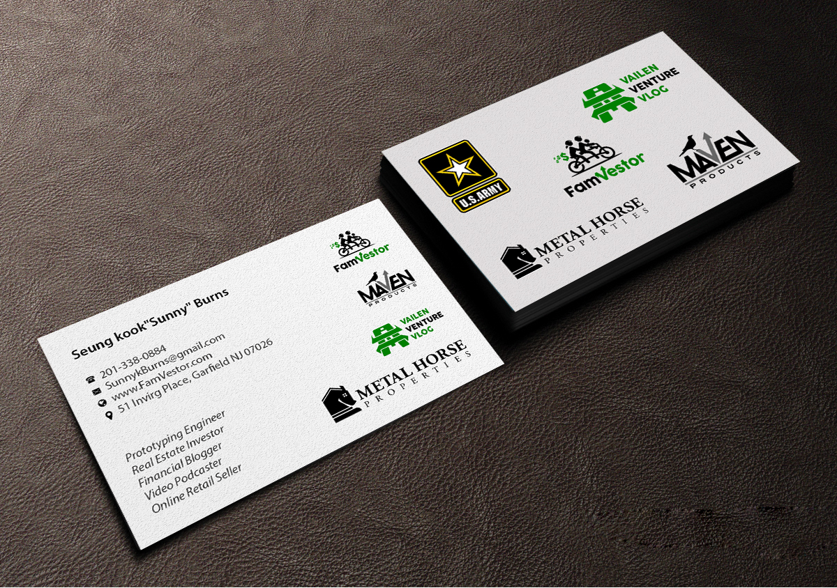 Business Card Design by Creations Box 2015 for FamVestor | Design #13669653