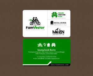 Visitenkarten-Design von chandrayaan.creative für FamVestor | Design: #13661641