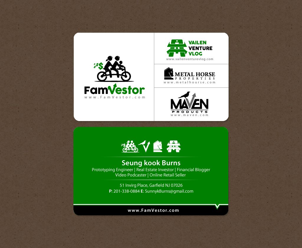 Visitenkarten-Design von chandrayaan.creative für FamVestor | Design #13661656