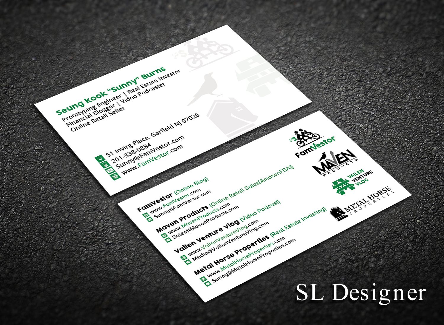 Diseño de Tarjeta de Presentación por SL Designer para FamVestor | Diseño #13669341