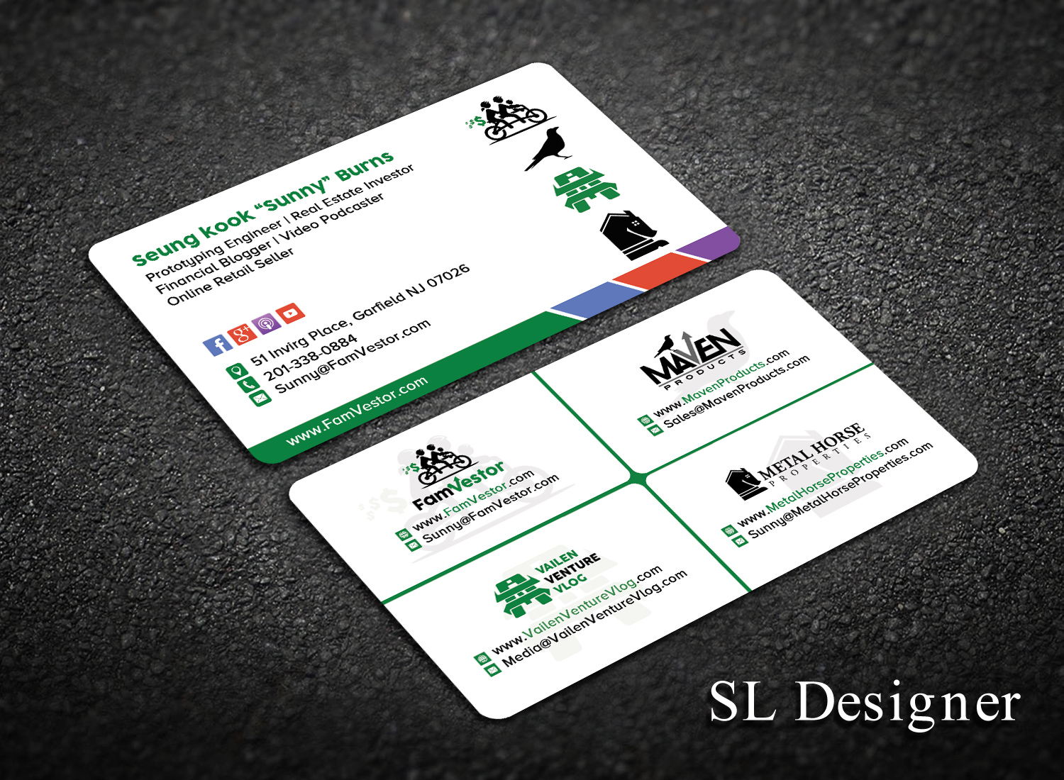 Diseño de Tarjeta de Presentación por SL Designer para FamVestor | Diseño #13679911
