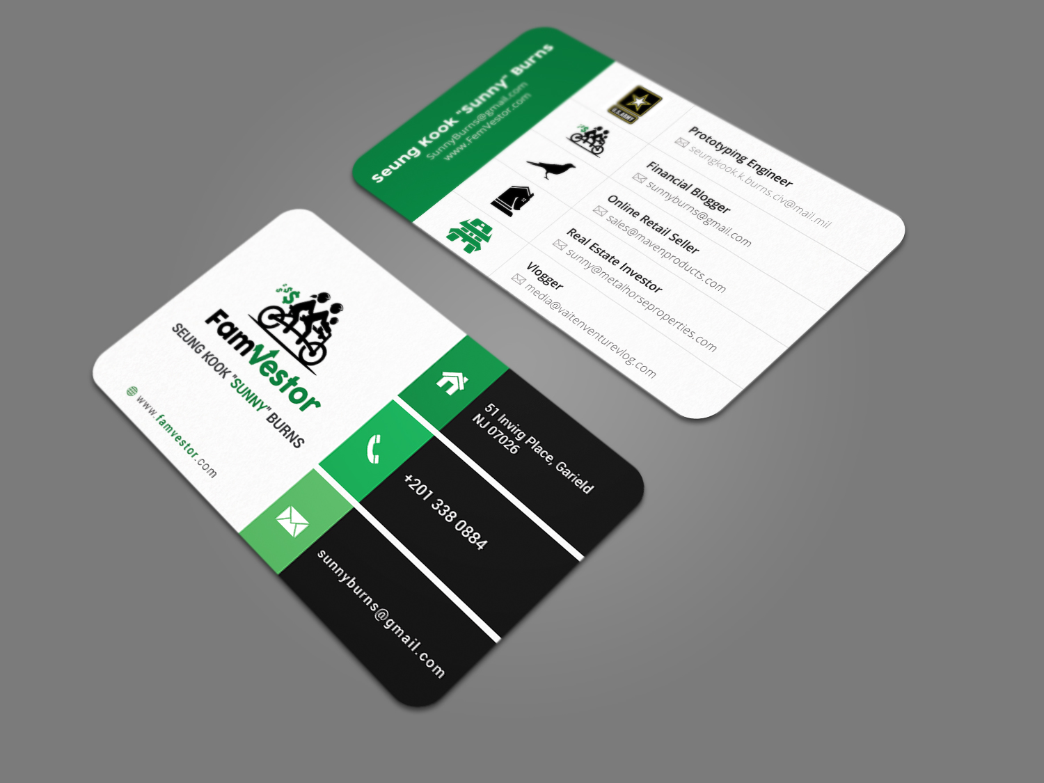 Business Card Design by Graphic Flame for FamVestor | Design #13704336