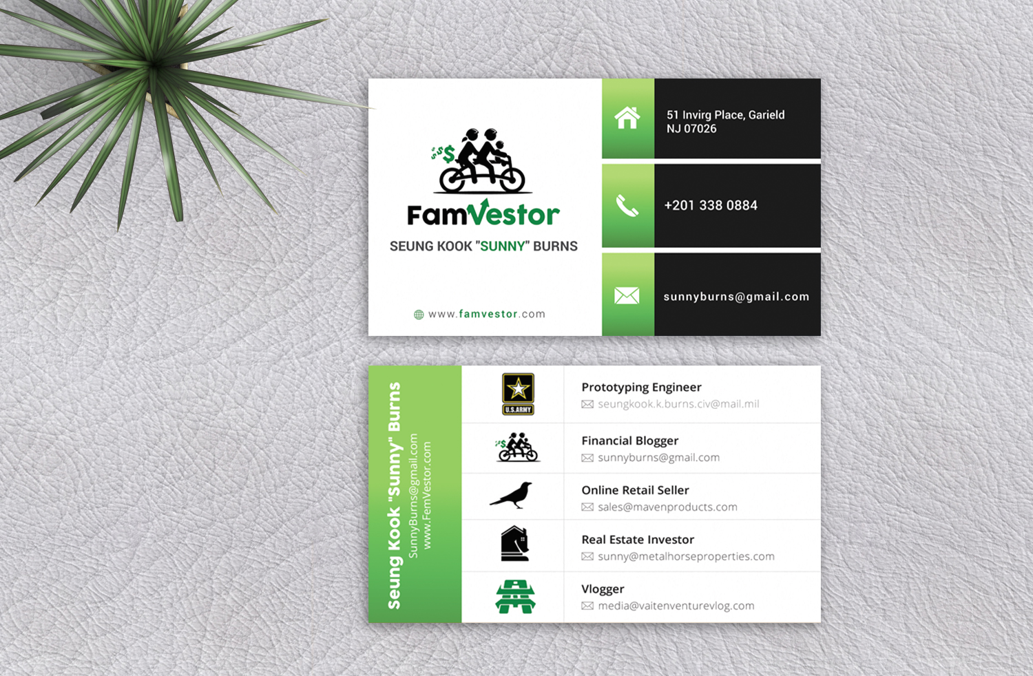 Business Card Design by Graphic Flame for FamVestor | Design #13704337