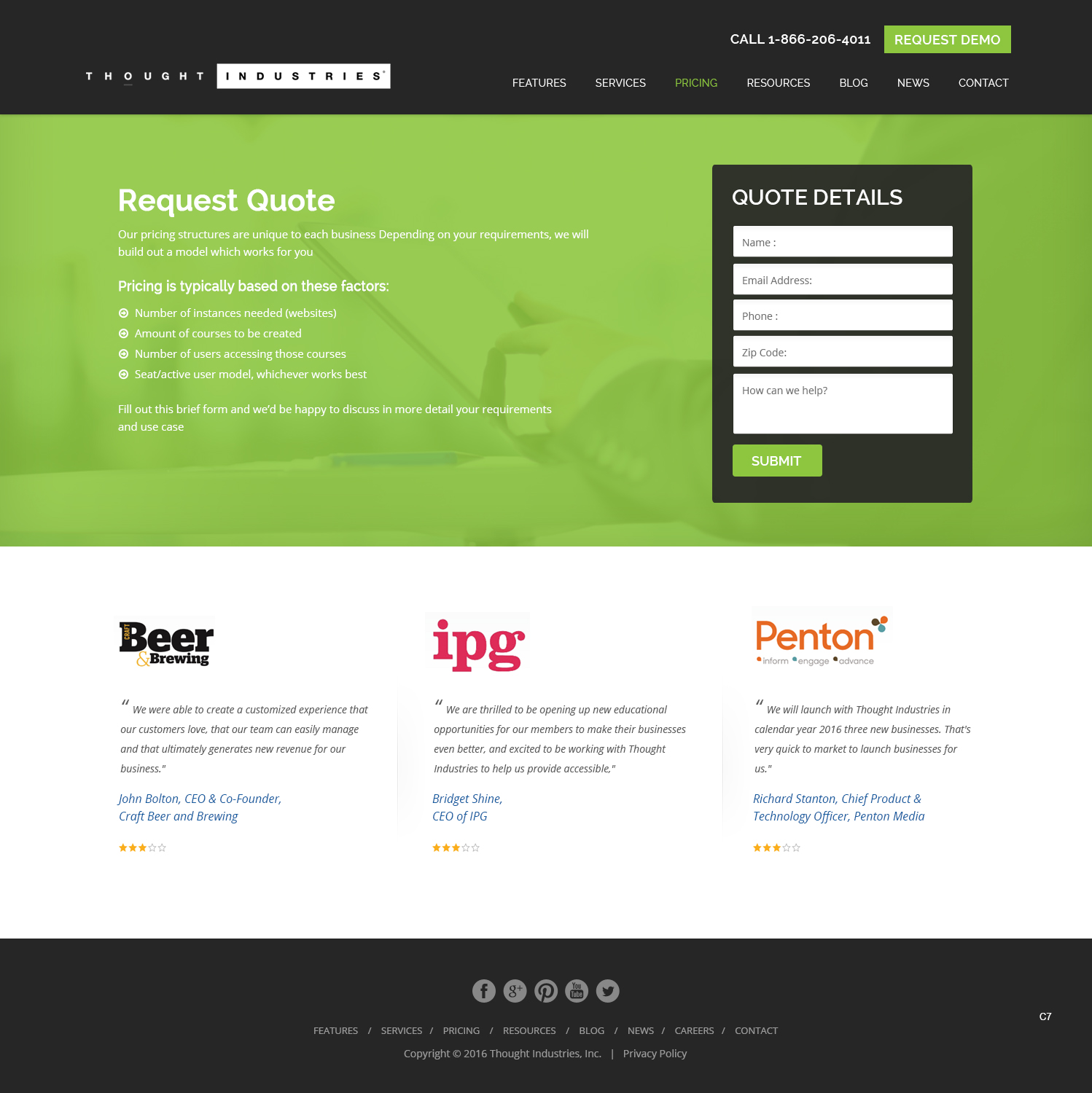 Web Design by pb for Thought Industries | Design #13041478