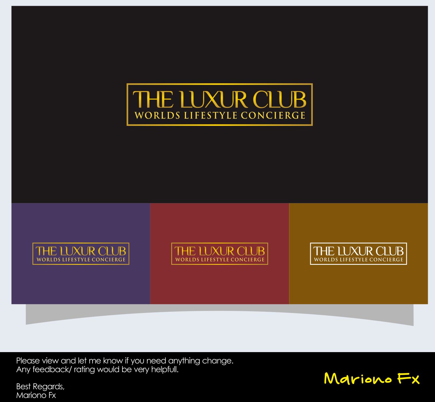 Logo-Design von Mariono Fx für The Luxur Club | Design #13023386