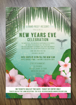 Diseño de Flyer por Alexandar para Liamo Reef Resort | Diseño: #13036036