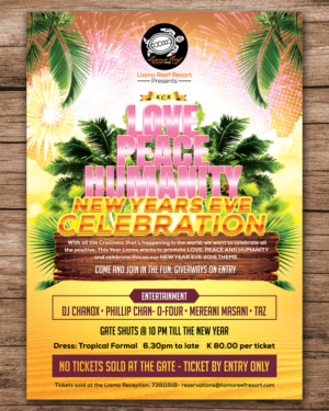 Diseño de Flyer por sun_design para Liamo Reef Resort | Diseño: #13082582