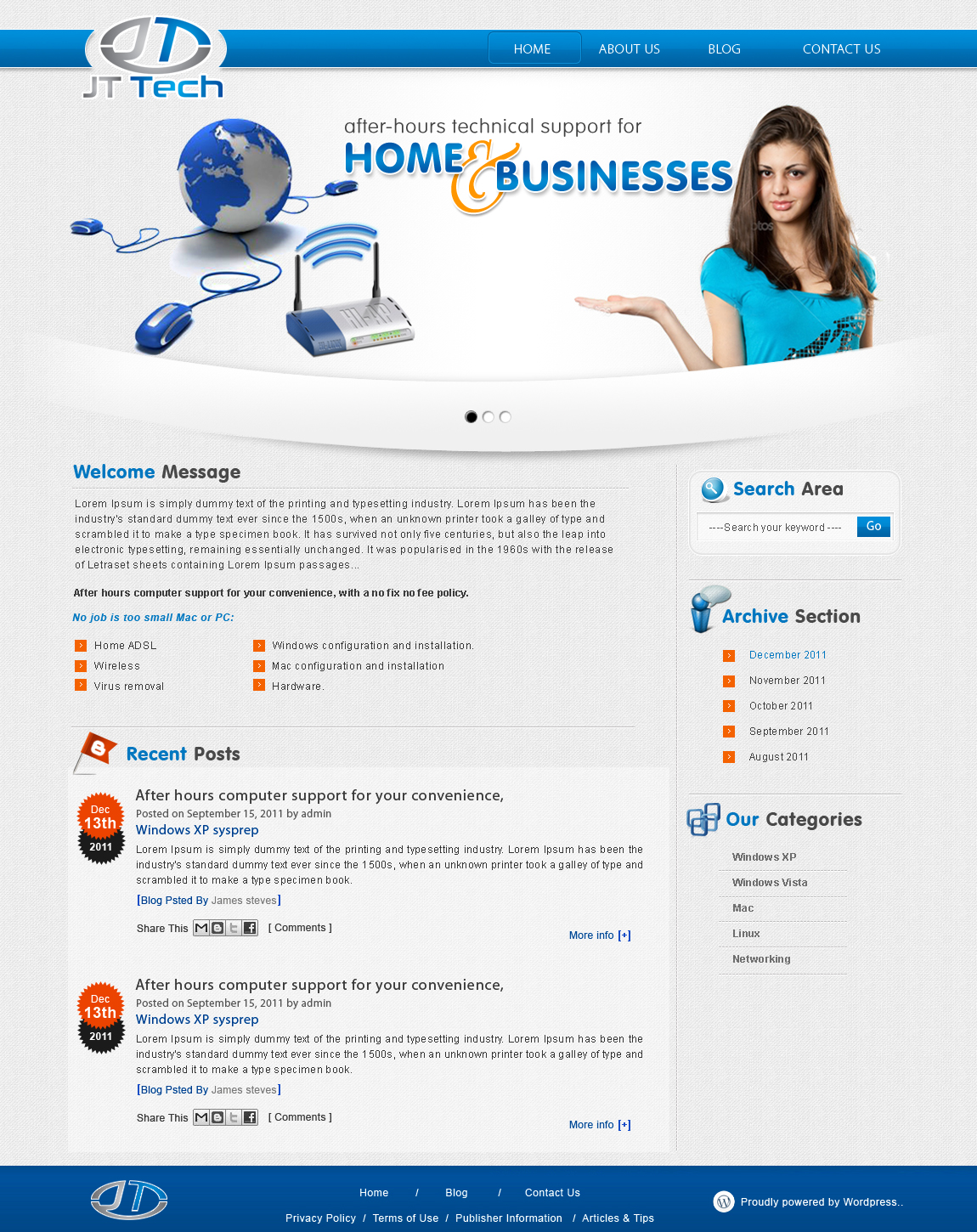 WordPress-Design von webxvision für dieses Projekt | Design #535668