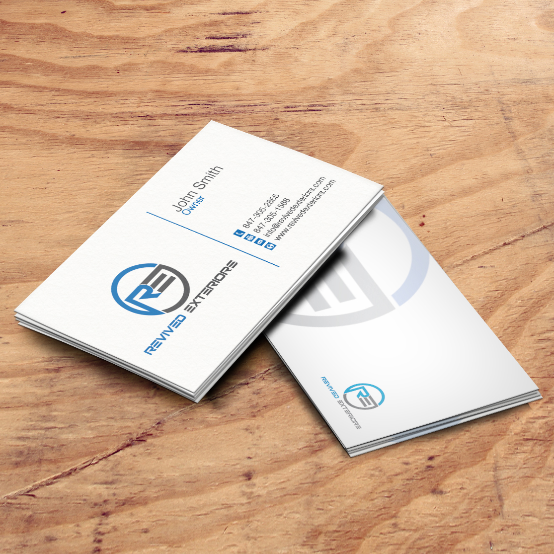 Design de Carte de Visite par Pixi Dust pour Revived Exteriors, Inc. | Design #13040141