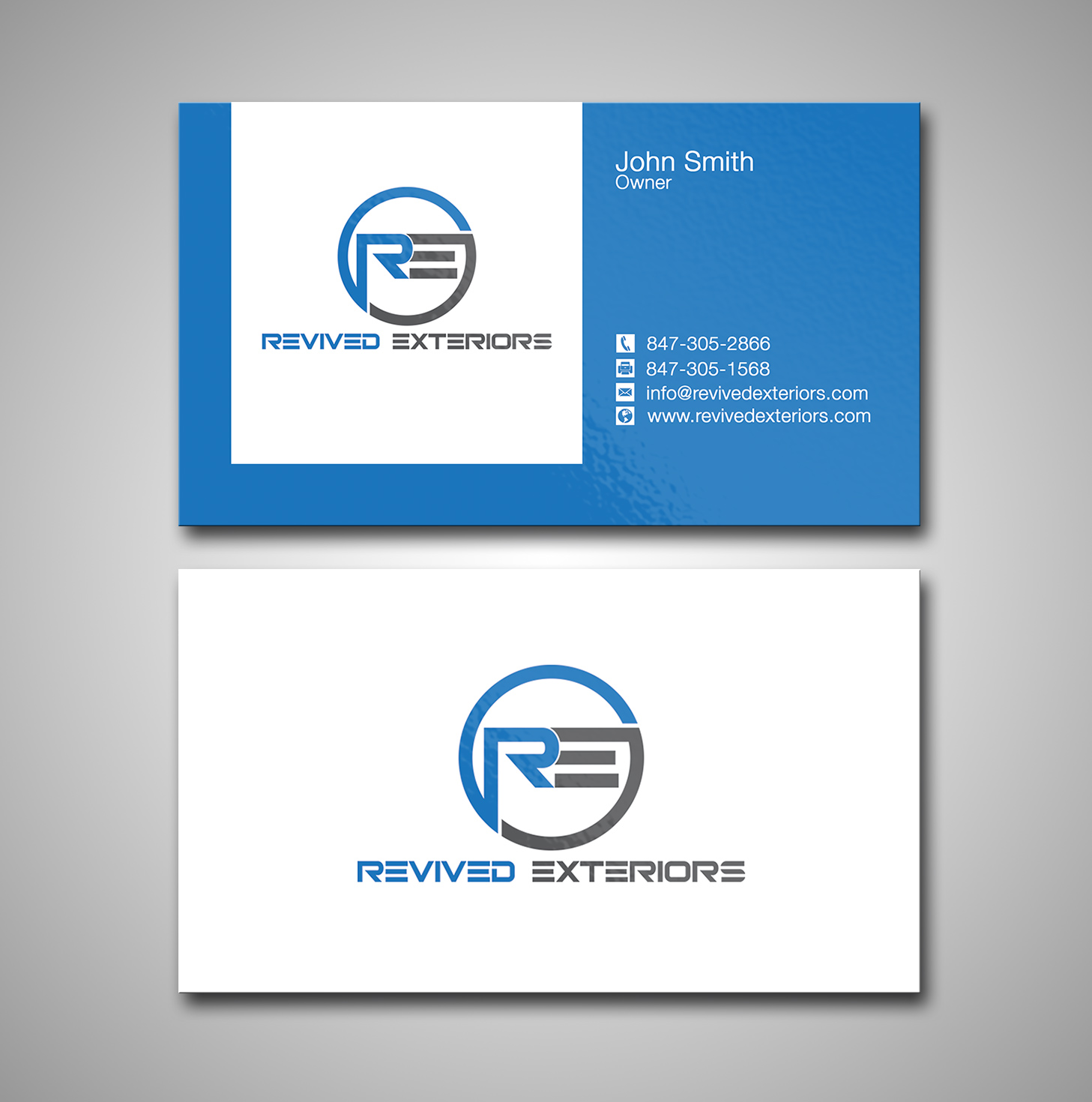 Design de Carte de Visite par Pixi Dust pour Revived Exteriors, Inc. | Design #13040142