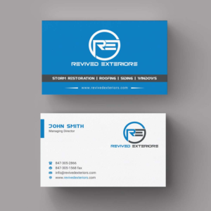Business Card Design by INDIAN_Ashok for Revived Exteriors, Inc. | Design: #13035811