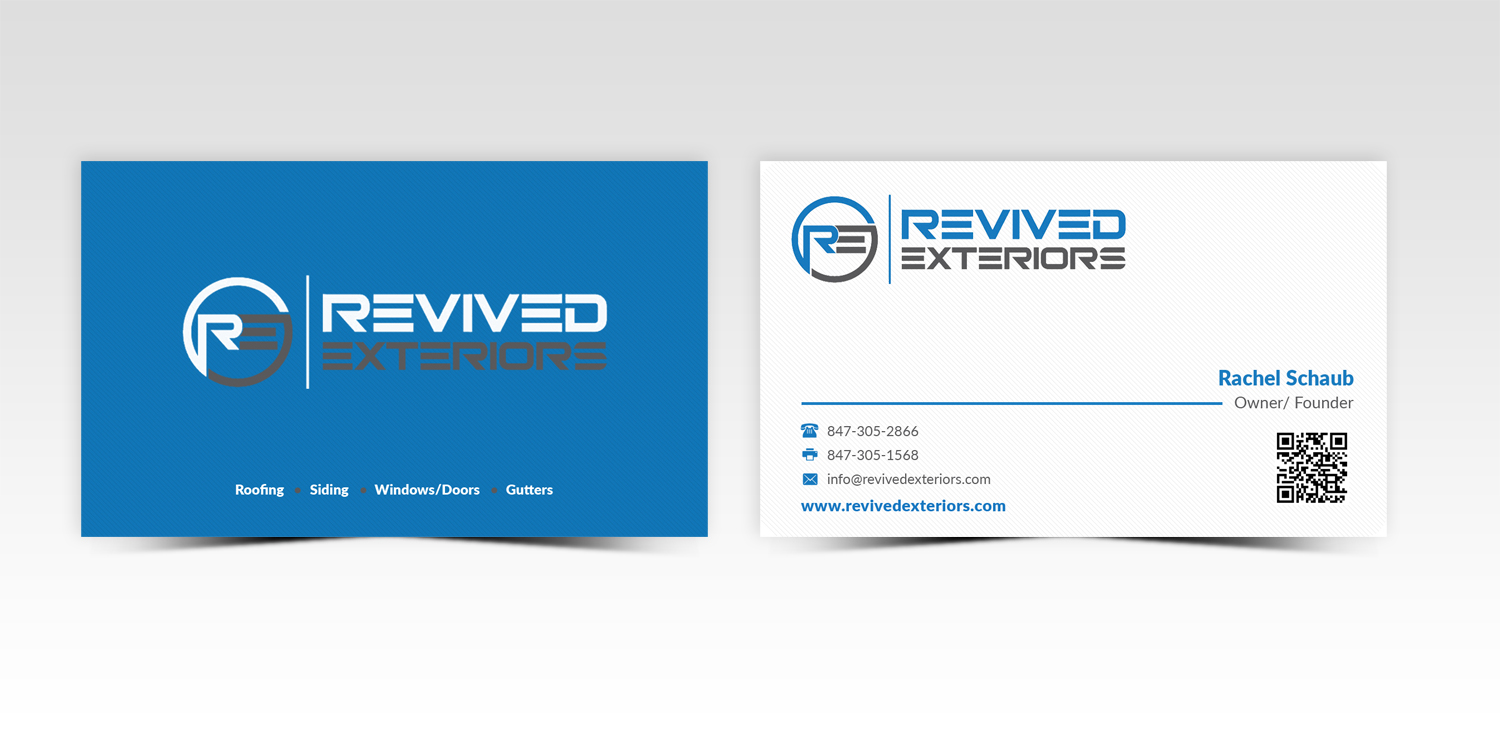 Visitenkarten-Design von Pointless Pixels India für Revived Exteriors, Inc. | Design #13050513