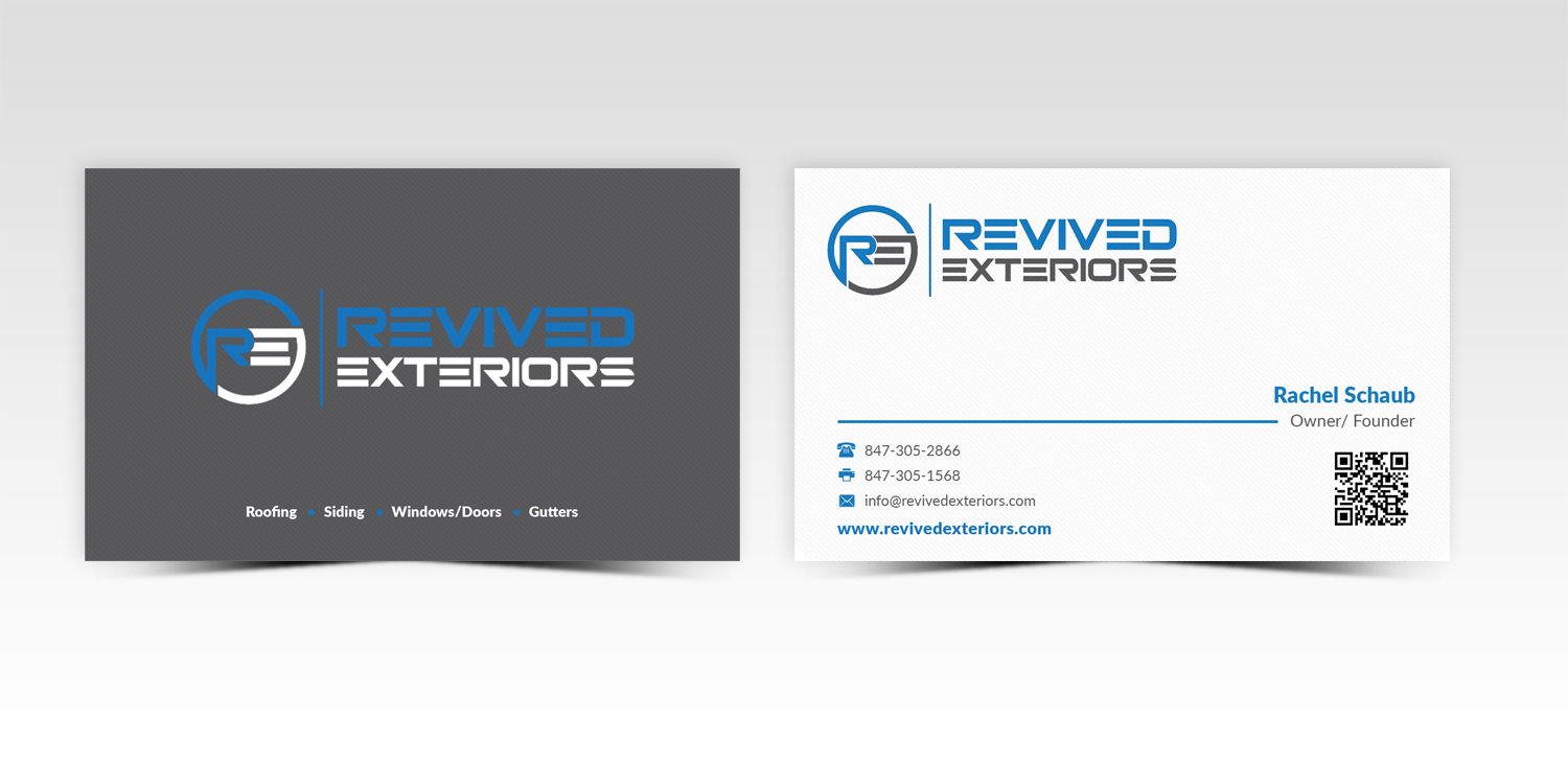 Visitenkarten-Design von Pointless Pixels India für Revived Exteriors, Inc. | Design #13050514