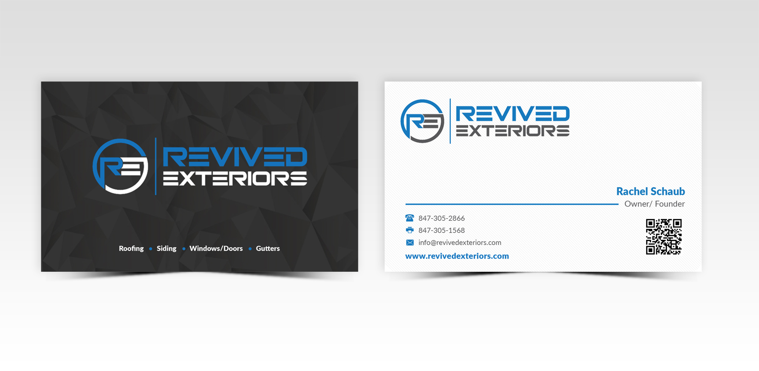 Visitenkarten-Design von Pointless Pixels India für Revived Exteriors, Inc. | Design #13050888