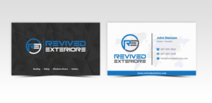 Business Card Design by Pointless Pixels India for Revived Exteriors, Inc. | Design: #13050893