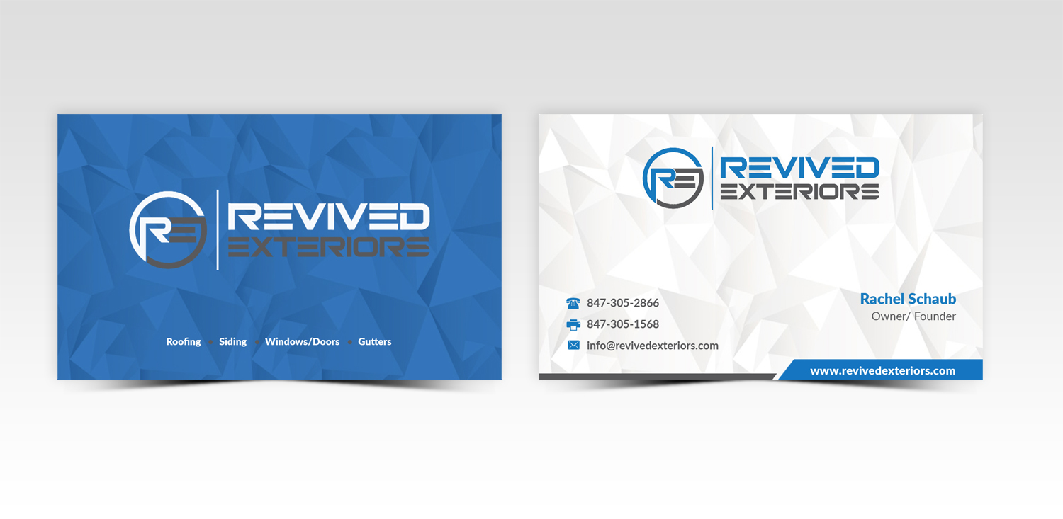 Design de Carte de Visite par Pointless Pixels India pour Revived Exteriors, Inc. | Design #13050915