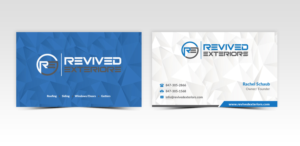 Business Card Design by Pointless Pixels India for Revived Exteriors, Inc. | Design: #13050915