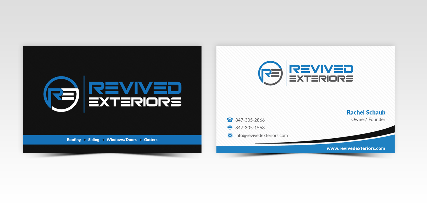 Design de Carte de Visite par Pointless Pixels India pour Revived Exteriors, Inc. | Design #13050948