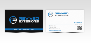 Business Card Design by Pointless Pixels India for Revived Exteriors, Inc. | Design: #13050949