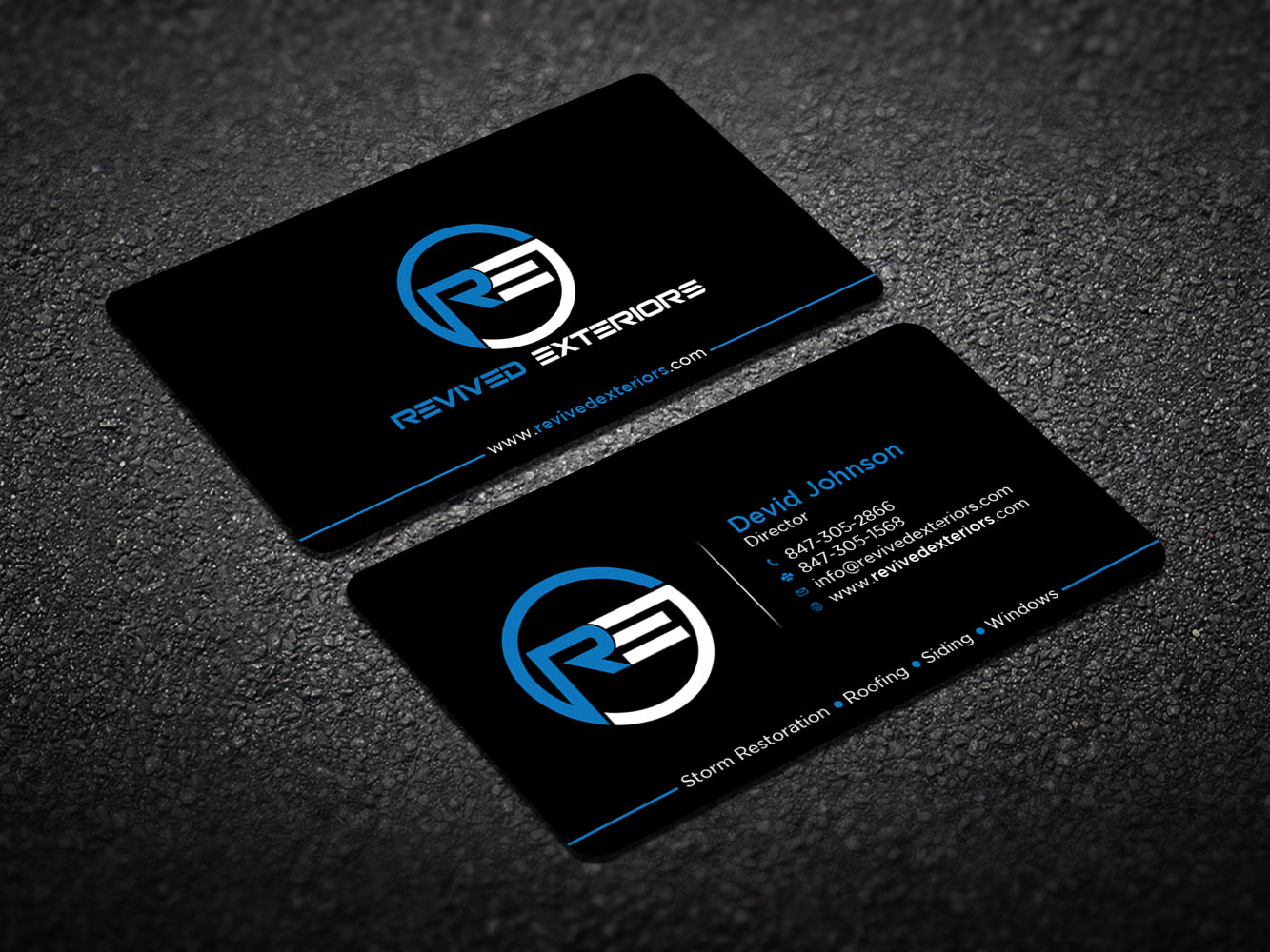 Visitenkarten-Design von Verified artistry für Revived Exteriors, Inc. | Design #13084267