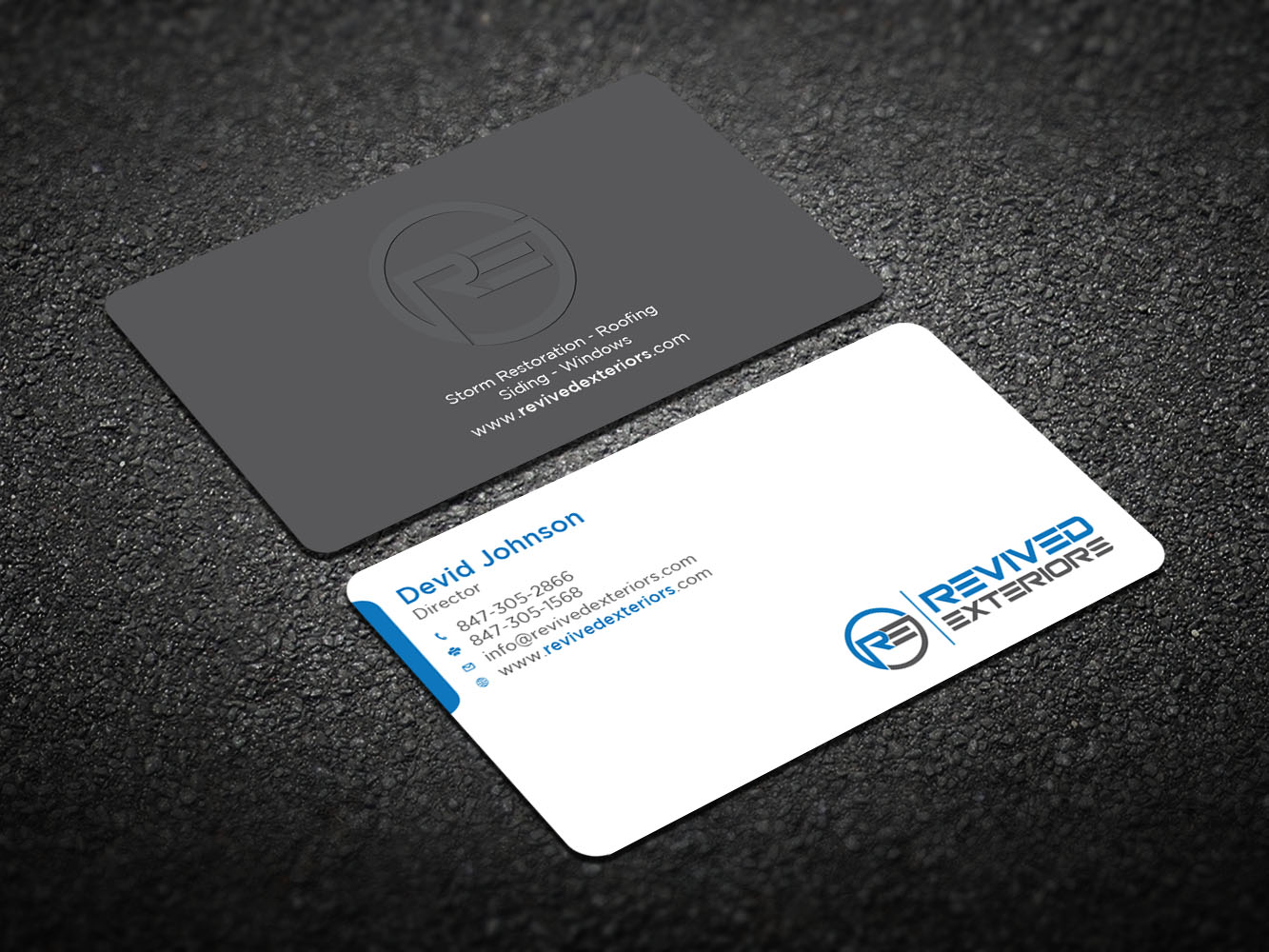 Business Card Design by Verified artistry (Design garden) for Revived Exteriors, Inc. | Design #13084283