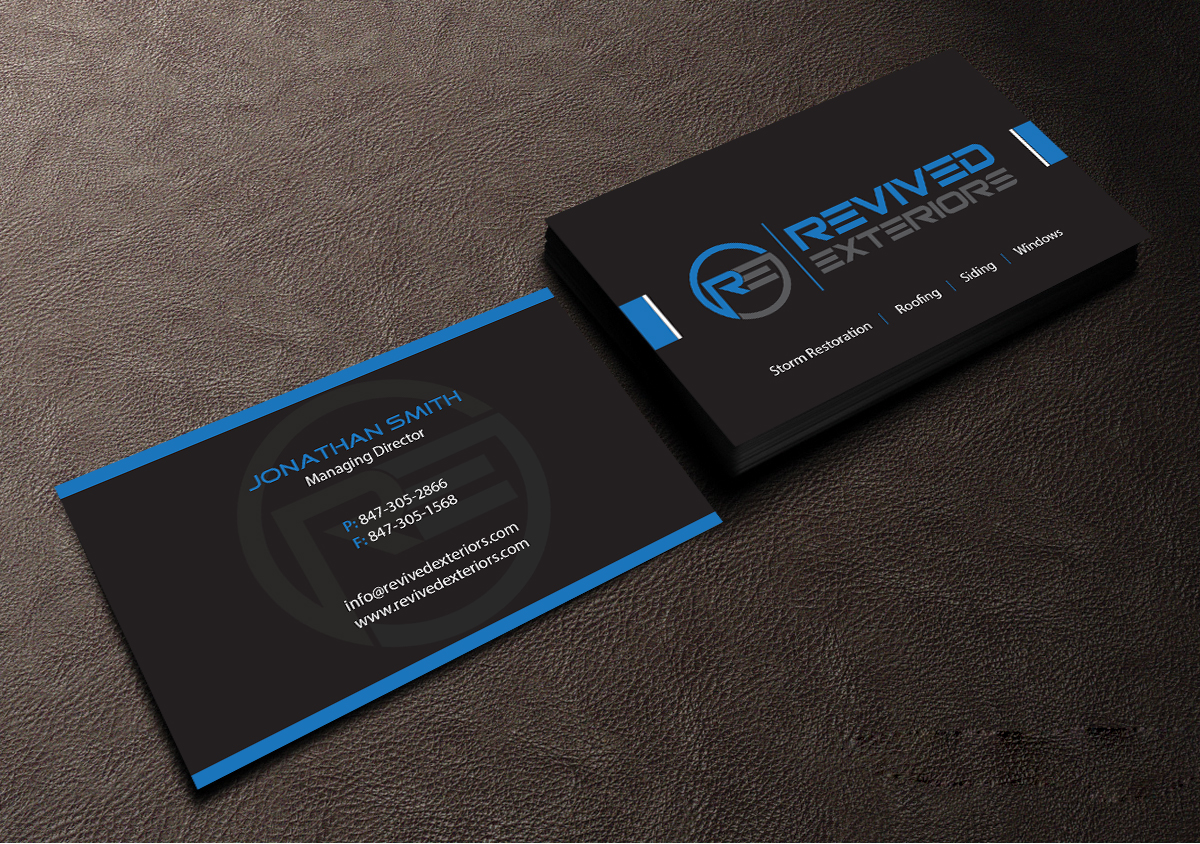 Business Card Design by Creations Box 2015 for Revived Exteriors, Inc. | Design #13042065
