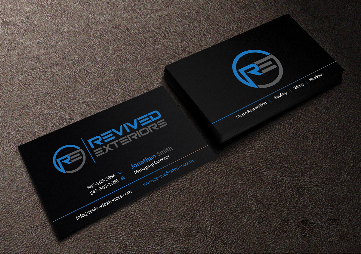Business Card Design by Creations Box 2015 for Revived Exteriors, Inc. | Design #13042067