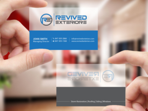 Business Card Design by Creations Box 2015 for Revived Exteriors, Inc. | Design: #13042068