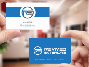 Business Card Design by Creations Box 2015 for Revived Exteriors, Inc. | Design: #13042074