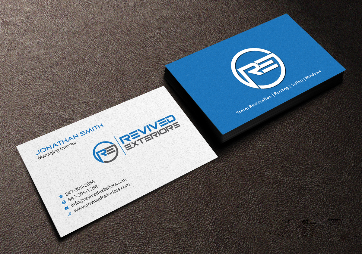 Business Card Design by Creations Box 2015 for Revived Exteriors, Inc. | Design #13042081