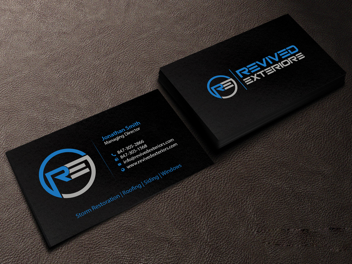 Business Card Design by Creations Box 2015 for Revived Exteriors, Inc. | Design #13068870