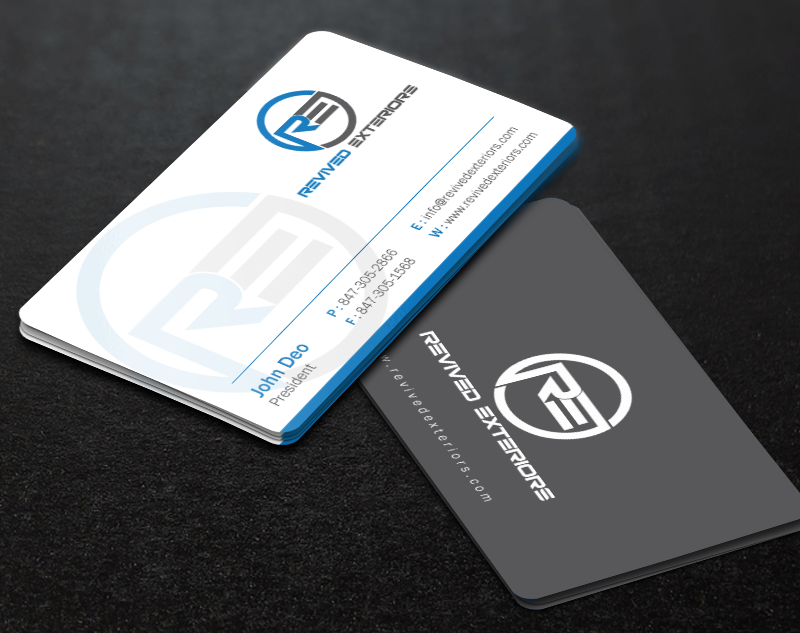 Visitenkarten-Design von Brand aid für Revived Exteriors, Inc. | Design #13059046