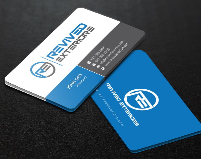 Visitenkarten-Design von Brand aid für Revived Exteriors, Inc. | Design #13059047