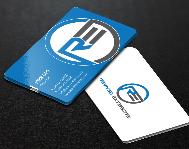 Visitenkarten-Design von Brand aid für Revived Exteriors, Inc. | Design #13059050