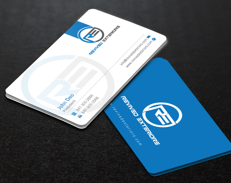 Business Card Design by Brand aid for Revived Exteriors, Inc. | Design #13059064