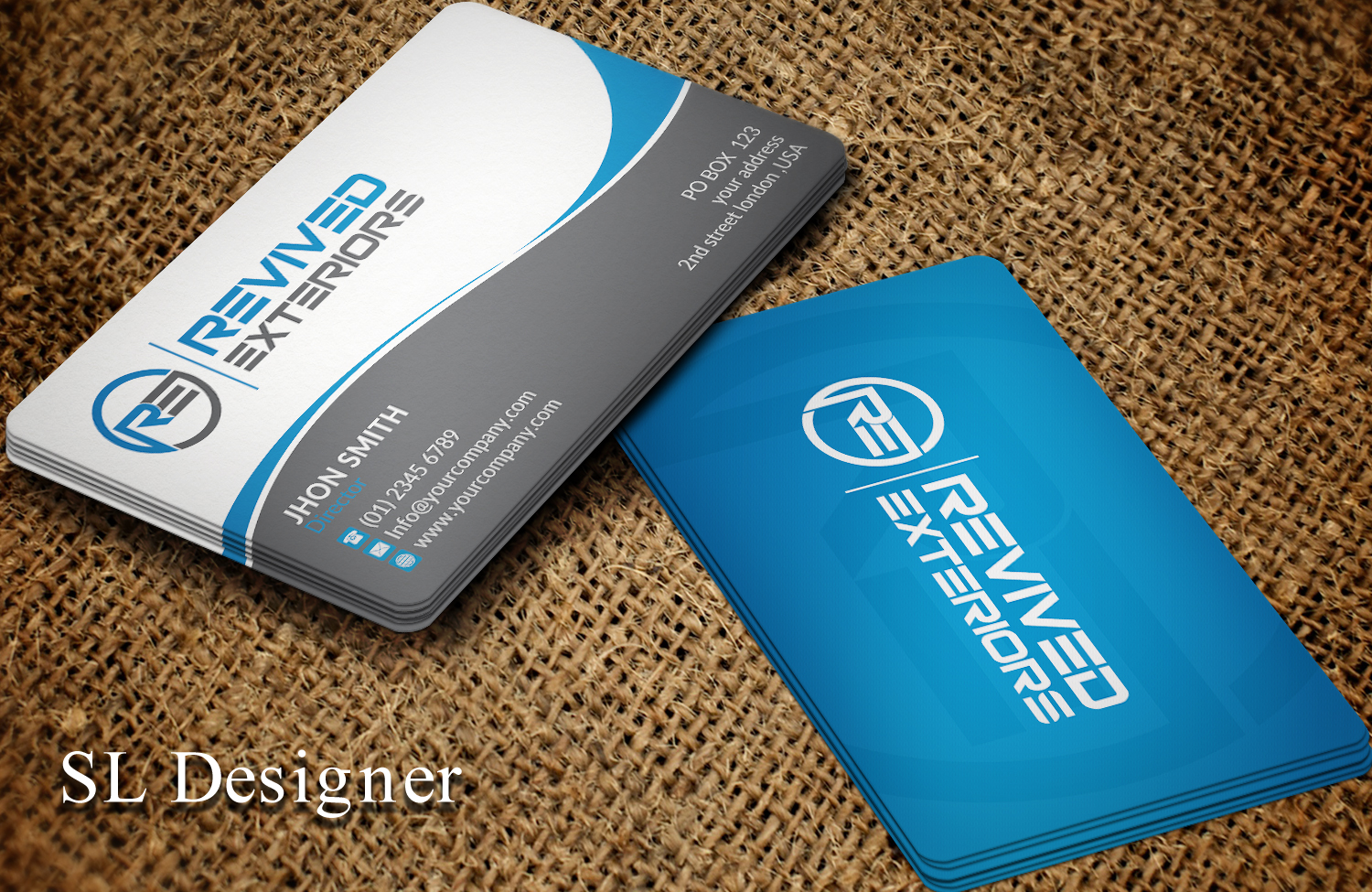 Business Card Design by SL Designer for Revived Exteriors, Inc. | Design #13031983