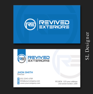 Business Card Design by SL Designer for Revived Exteriors, Inc. | Design: #13031984