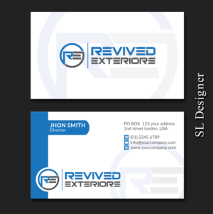 Design de Carte de Visite par SL Designer pour Revived Exteriors, Inc. | Design : #13031986