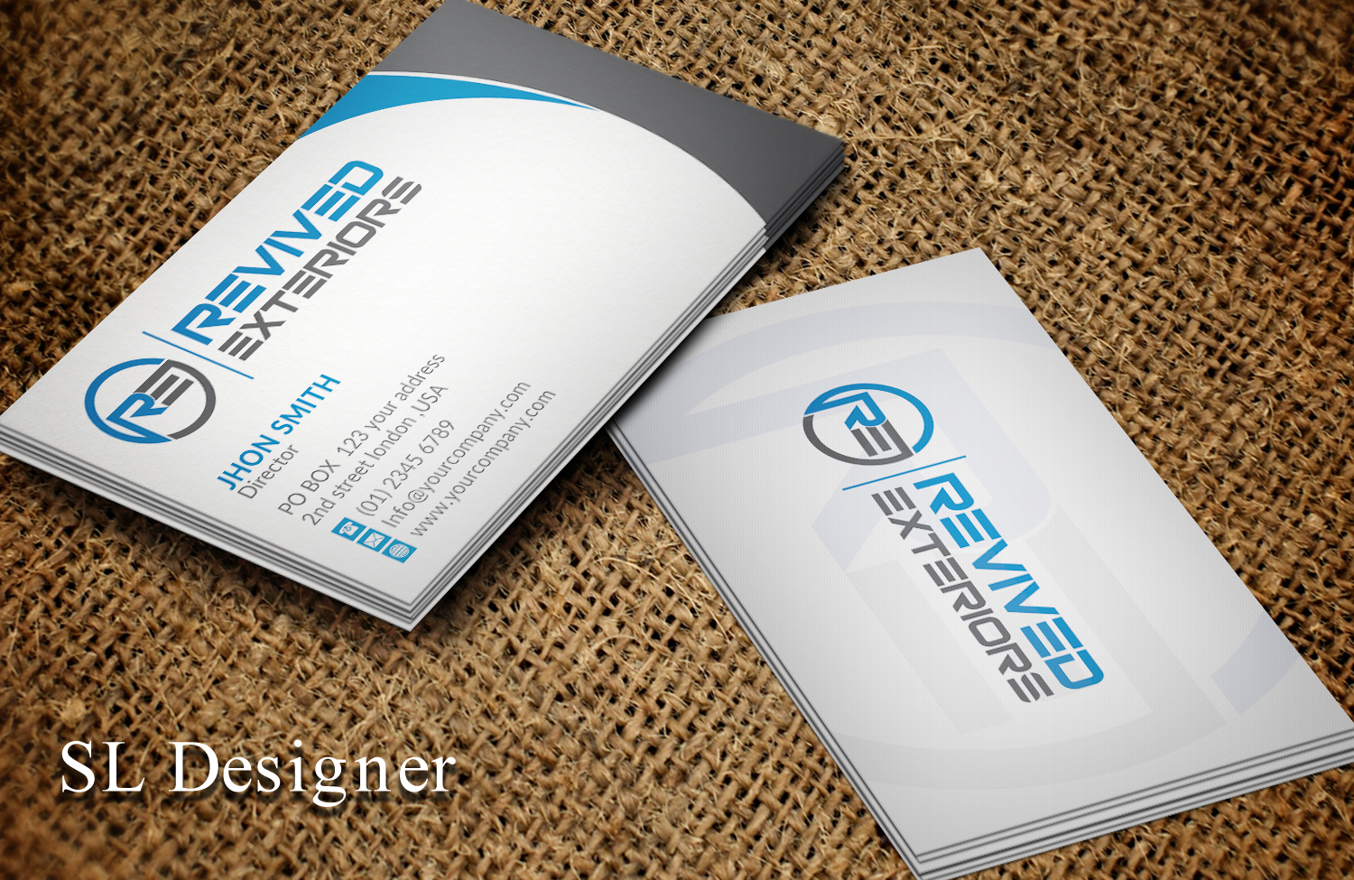 Business Card Design by SL Designer for Revived Exteriors, Inc. | Design #13031990
