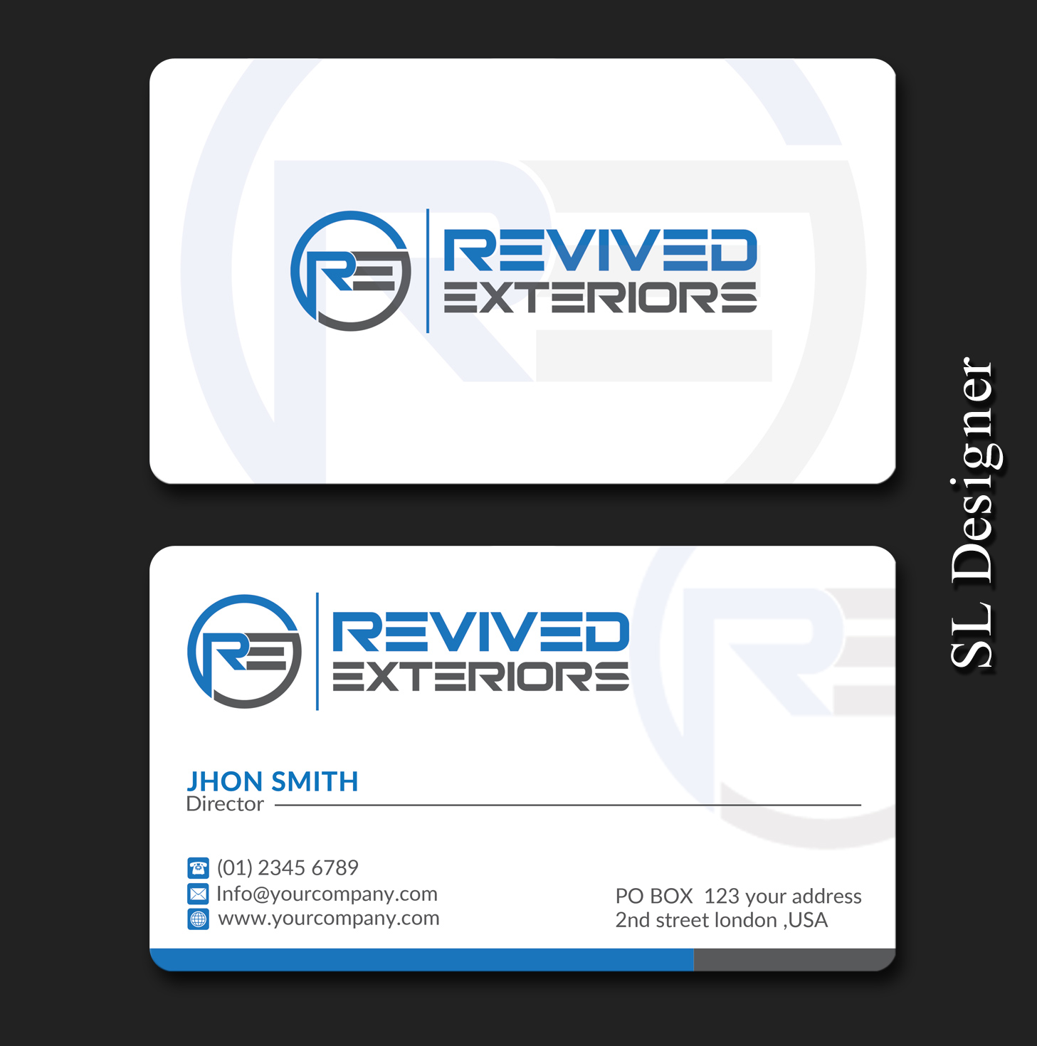Business Card Design by SL Designer for Revived Exteriors, Inc. | Design #13031991