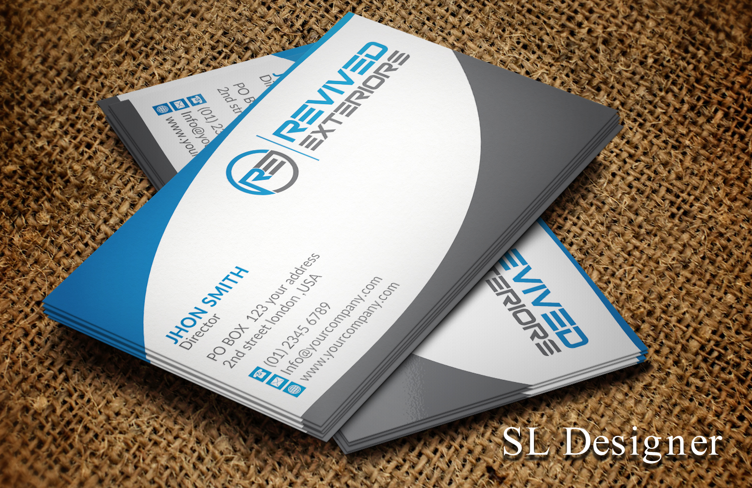 Business Card Design by SL Designer for Revived Exteriors, Inc. | Design #13031992