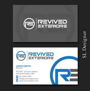 Design de Carte de Visite par SL Designer pour Revived Exteriors, Inc. | Design : #13031994